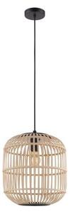 Eglo Vintage 43216 BORDESLEY Závesné svietidlo E27 1X28W čierna/prírodná