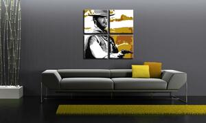 Ručne maľovaný POP Art obraz Clint Eastwood 3 dielny ce3