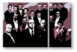 Ručne maľovaný POP Art obraz The Mafia Family family2