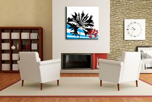 Ručne maľovaný POP Art obraz Flower flo3