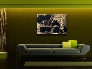 Ručne maľovaný POP Art obraz JEEP jeep