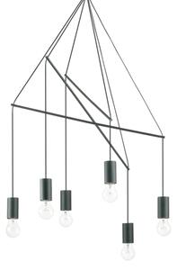 Závesné svietidlo Ideal lux 158815 POP SP6 NERO 6xE27 60W čierna