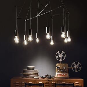 Závesné svietidlo Ideal lux 158860 POP SP10 NERO 10xE27 60W čierna