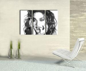 Ručne maľovaný POP Art obraz MADONNA 3 dielny ma3