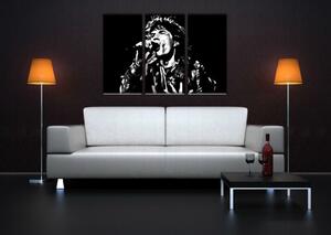 Ručne maľovaný POP Art obraz Mick Jagger 3 dielny mick