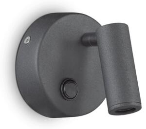 Nástenné svietidlo Ideal lux 142579 PAGE AP1 ROUND NERO 1xLED 3W/210lm 3000K čierna
