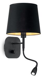 Nástenné svietidlo Ideal lux 158242 NORDIK AP2 2xE14/LED 1W/45lm 3000K čierna