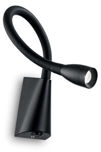 Nástenné svietidlo Ideal lux 142692 GOOSE AP1 NERO 1xLED 3W/200lm 3000K čierna