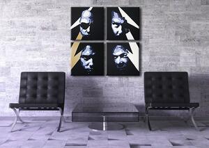 Ručne maľovaný POP Art obraz METALLICA 4 dielny met