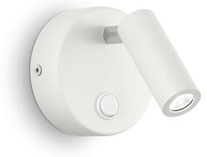 Nástenné svietidlo Ideal lux 142586 PAGE AP1 ROUND BIANCO 1xLED 3W/210lm 3000K biela