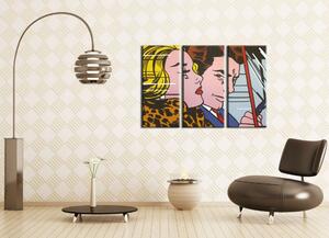 Ručne maľovaný POP Art obraz LICHTENSTEIN 3 dielny li4