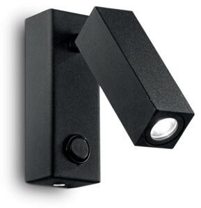 Nástenné svietidlo Ideal lux 142241 PAGE AP1 SQUARE NERO 1xLED 3W/210lm 3000K čierna
