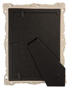 Modrý pastelový fotorámik s béžovým zdobením - 16*3*21 cm / 10*15 cm - Clayre & Eef