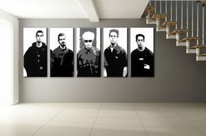 Ručne maľovaný POP Art obraz LINKIN PARK 5 dielny lp