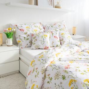 Goldea bavlnené posteľné obliečky - kvitnúca lúka 150 x 200 a 50 x 60 cm