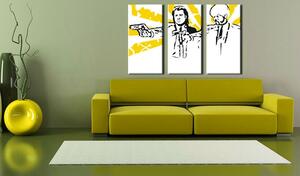 Ručne maľovaný POP Art obraz Pulp fiction 3 dielny pulp2
