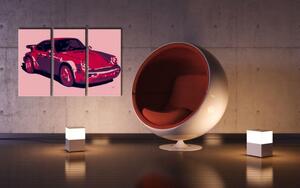 Ručne maľovaný POP Art obraz PORSCHE 911 3 dielny por3