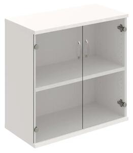 Office Pro presklená skriňa S 2 80 04 800x400x768 mm biela