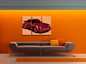 Ručne maľovaný POP Art obraz PORSCHE 911 3 dielny por