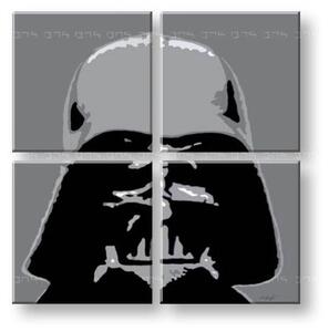 Ručne maľovaný POP Art obraz STAR WARS 4 dielny sw