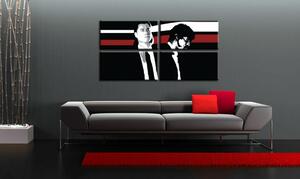 Ručne maľovaný POP Art obraz Pulp Fiction 4 dielny pulp