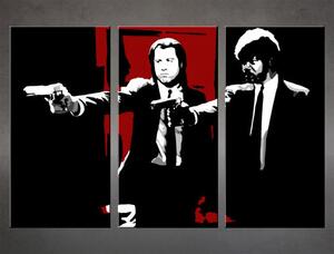 Ručne maľovaný POP Art obraz Pulp Fiction 3 dielny pulp5