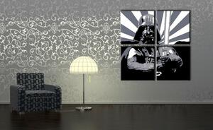Ručne maľovaný POP Art obraz STAR WARS 4 dielny sw2