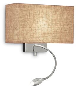 Nástenné svietidlo Ideal lux 103204 HOTEL KRONPLATZ AP2 CANVAS 2xE27/LED 1W/45lm 3000K