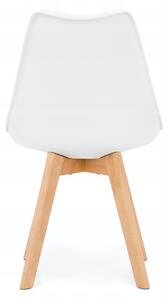 - Škandinávska elegantná stolička DUBLIN FARBA: biela