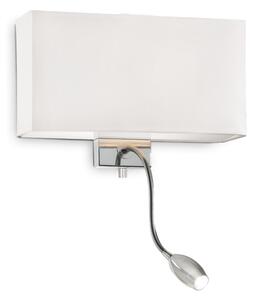 Nástenné svietidlo Ideal lux 035949 HOTEL AP2 BIANCO 2xE27/LED 1W/45lm 3000K