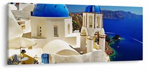 Obraz - Santorini, Grécko (120x50 cm)