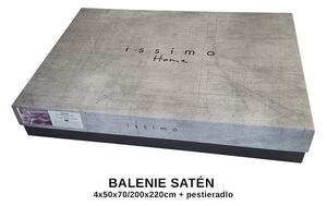 ISSIMO Saténové obliečky - SORTIE 200x220 cm Bavlnený satén 4x50x70,1x200x220 cm+plachta