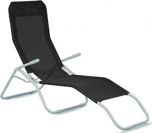 Záhradné lehátko Aga SIESTA Čierne
