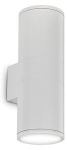 Exteriérové nástenné svietidlo Ideal lux 092300 GUN AP2 BIG BIANCO 2xE27 60W IP54 IP54
