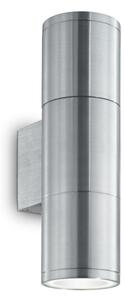 Exteriérové nástenné svietidlo Ideal lux 033013 GUN AP2 SMALL ALLUMINIO 2xGU10 35W IP44 IP44