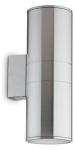 Exteriérové nástenné svietidlo Ideal lux 033020 GUN AP2 BIG ALLUMINIO 2xE27 60W IP54 IP54