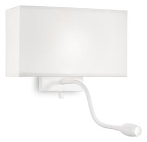 Nástenné svietidlo Ideal lux 215693 HOTEL AP2 ALL WHITE 2xE27/LED 1W/45lm 3000K