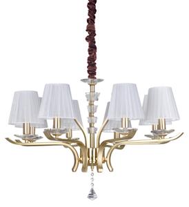 Závesné svietidlo/Luster Ideal lux 197739 PEGASO SP8 OTTONE SATINATO 8xE14 40W
