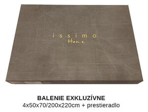 ISSIMO Obliečky žakardové BOTILO rubínová - 200x220 cm Jacquard 100% bavlna 4x50x70,1x200x220 cm+plachta