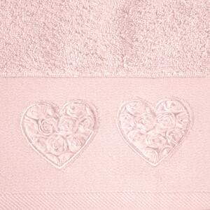 Eurofirany Luxusná osuška, uterák Kamila - ružová Bavlna 50x90 cm
