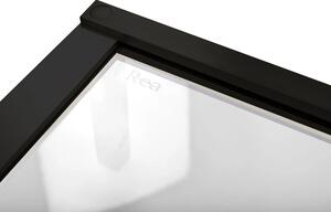 Rea Hugo Double, 2-krídlový sprchovací kút 100 (dvere) x 100 (dvere) x 200 cm, 6mm číre sklo, čierny profil, REA-K6602