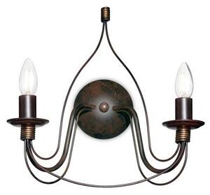 Nástenné svietidlo Ideal lux 057200 CORTE AP2 RUGGINE 2xE14 40W