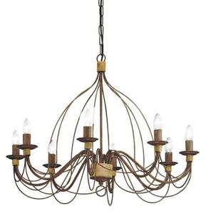 Závesné svietidlo/Luster Ideal lux 057194 CORTE SP8 RUGGINE 8xE14 40W