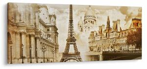 Obraz - Parížske pamiatky (120x50 cm)