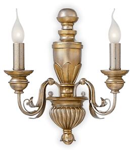 Nástenné svietidlo Ideal lux 020846 FIRENZE AP2 2xE14 40W antická zlatá