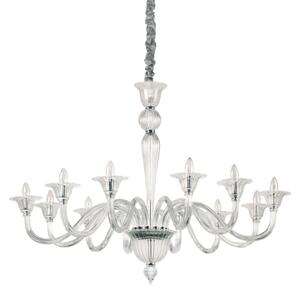 Závesné svietidlo/Luster Ideal lux 199375 BRIGITTA SP12 TRASPARENTE 12xE14 40W chróm