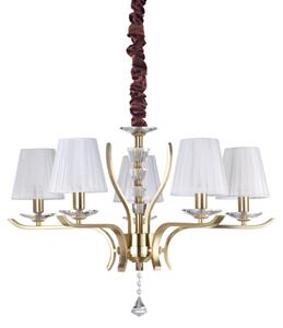 Závesné svietidlo/Luster Ideal lux 197722 PEGASO SP5 OTTONE SATINATO 5xE14 40W