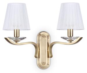 Nástenné svietidlo Ideal lux 197708 PEGASO AP2 OTTONE SATINATO 2xE14 40W