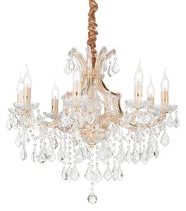 Závesné svietidlo/Luster Ideal lux 167398 NAPOLEON SP8 ORO 8xE14 40W zlato