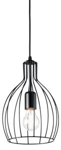 Závesné svietidlo Ideal lux 148151 AMPOLLA-2 SP1 NERO 1xE27 60W čierna